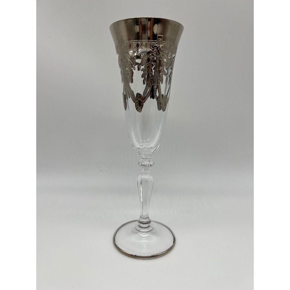 Allegro Platinum Overlay Flute Champagne Glass